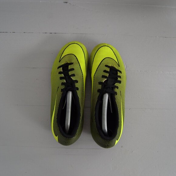 Nike FG Soccer Cleats Neon Yellow Green Kid's 4.5 Bravata II Black Athletic - Picture 4 of 8